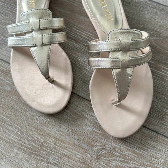 Nine West Gold Strappy Sandals - Picture 5 of 8